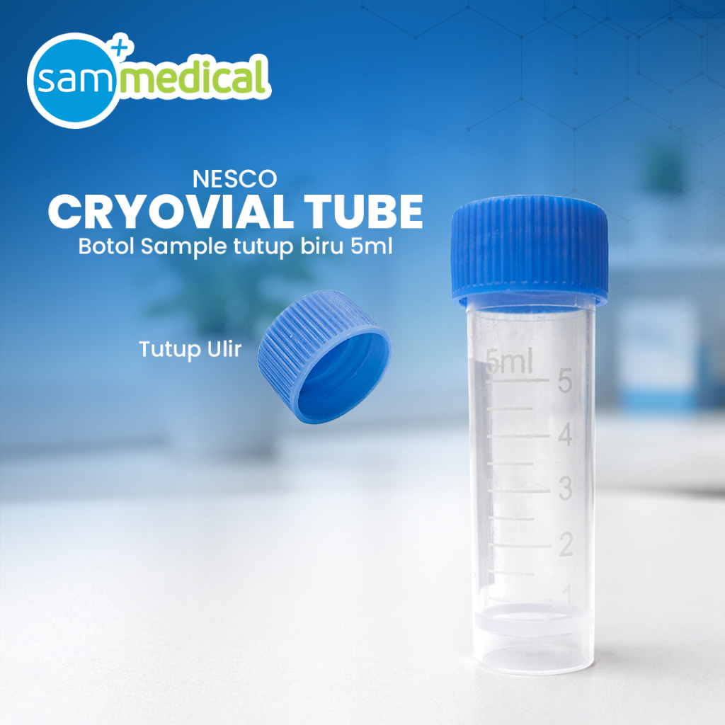 Jual Nesco Cryo Tube Sample Tutup Biru 5ml - Cryovial Tube PERPCS ...