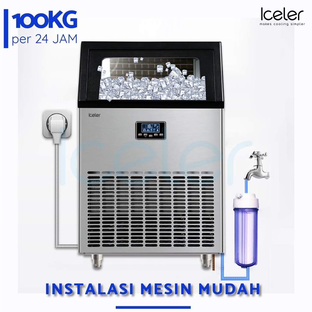 Jual Iceler Mesin Kopi Espresso + Ice Maker Kapasitas 100 kg ...