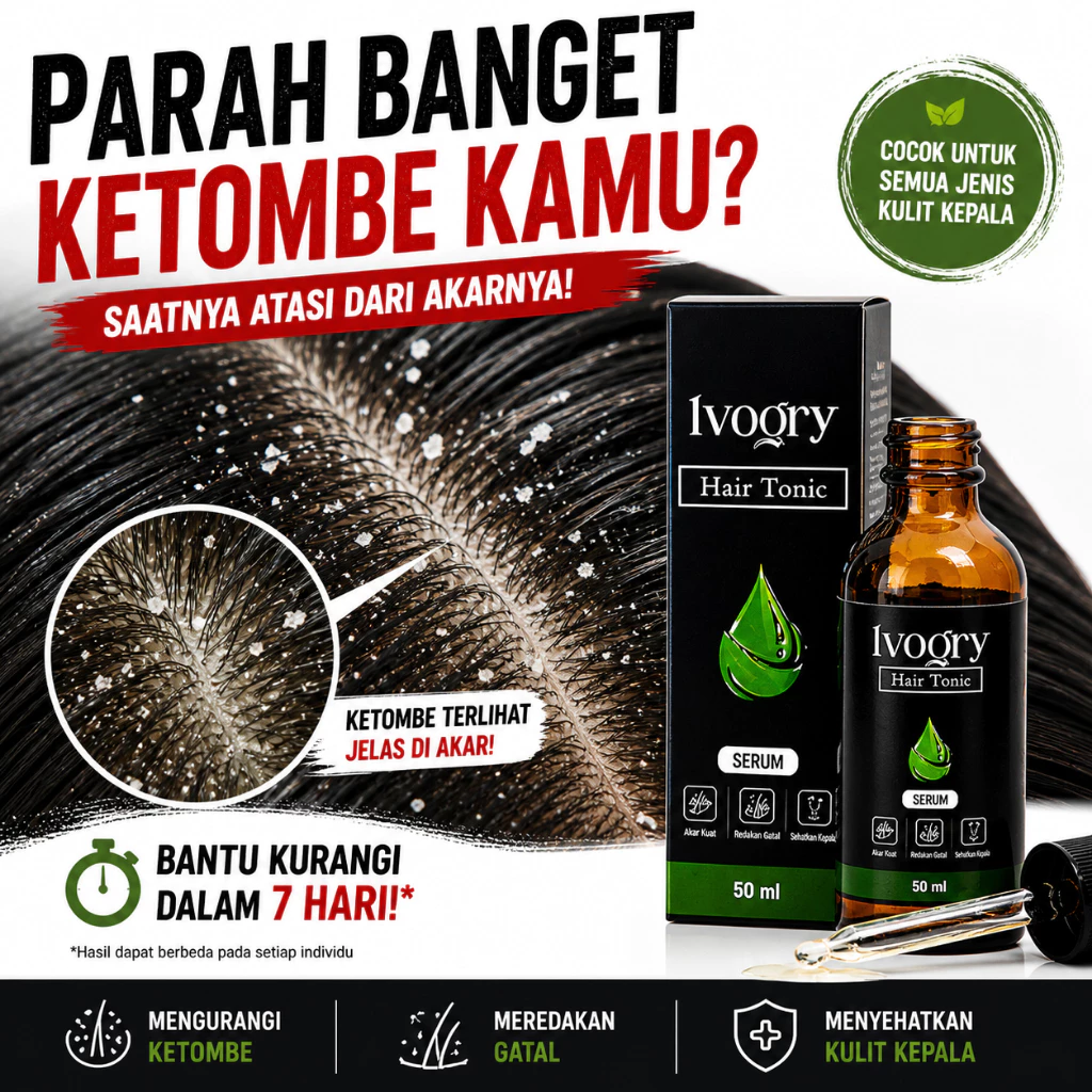 Obat Penghilang Ketombe Ampuh | Ivogry Serum Ketombe dan Psiorasis - foto 1