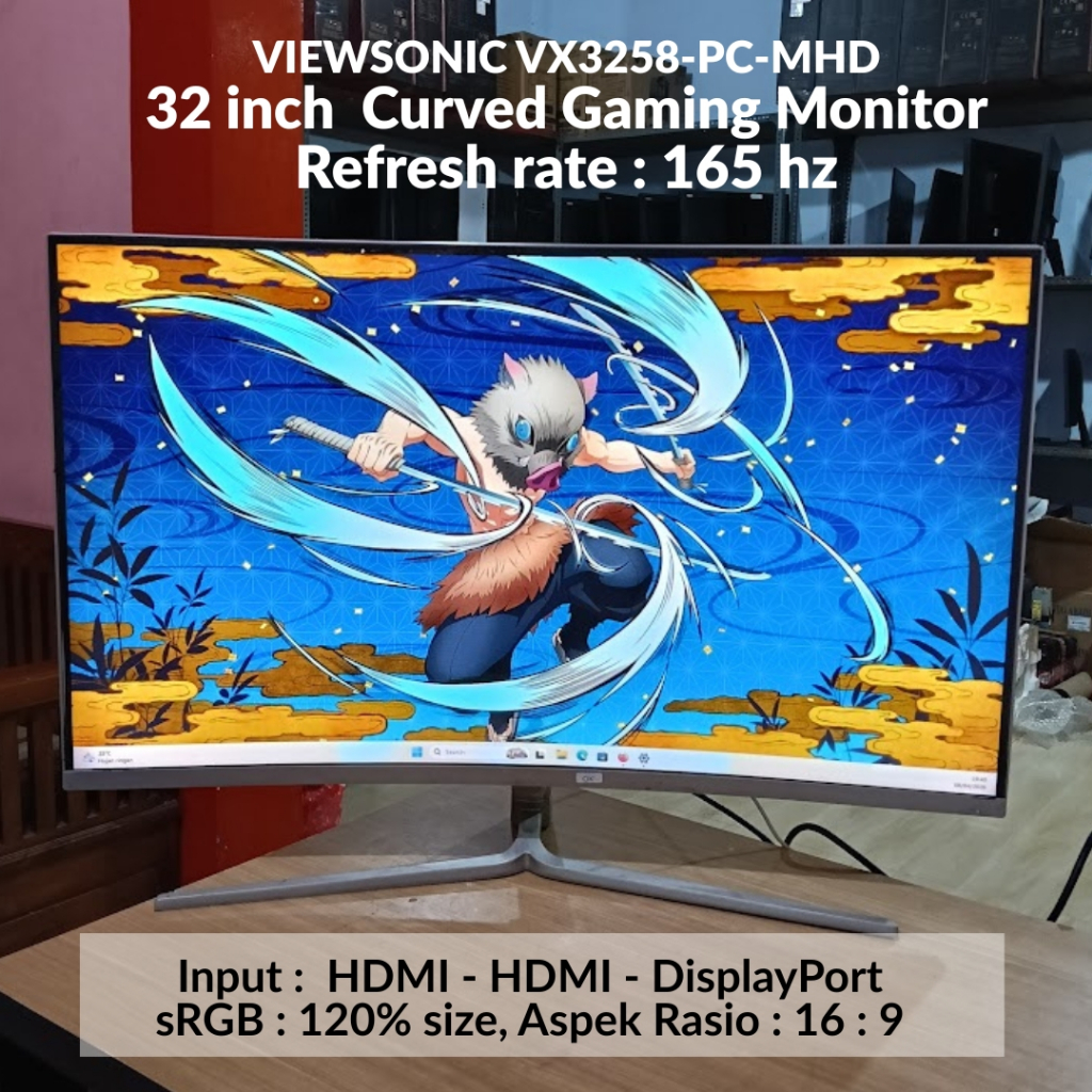 Jual Monitor LED VIEWSONIC 32 inch Curved Gaming VX3258-PC-MHD Seken ...