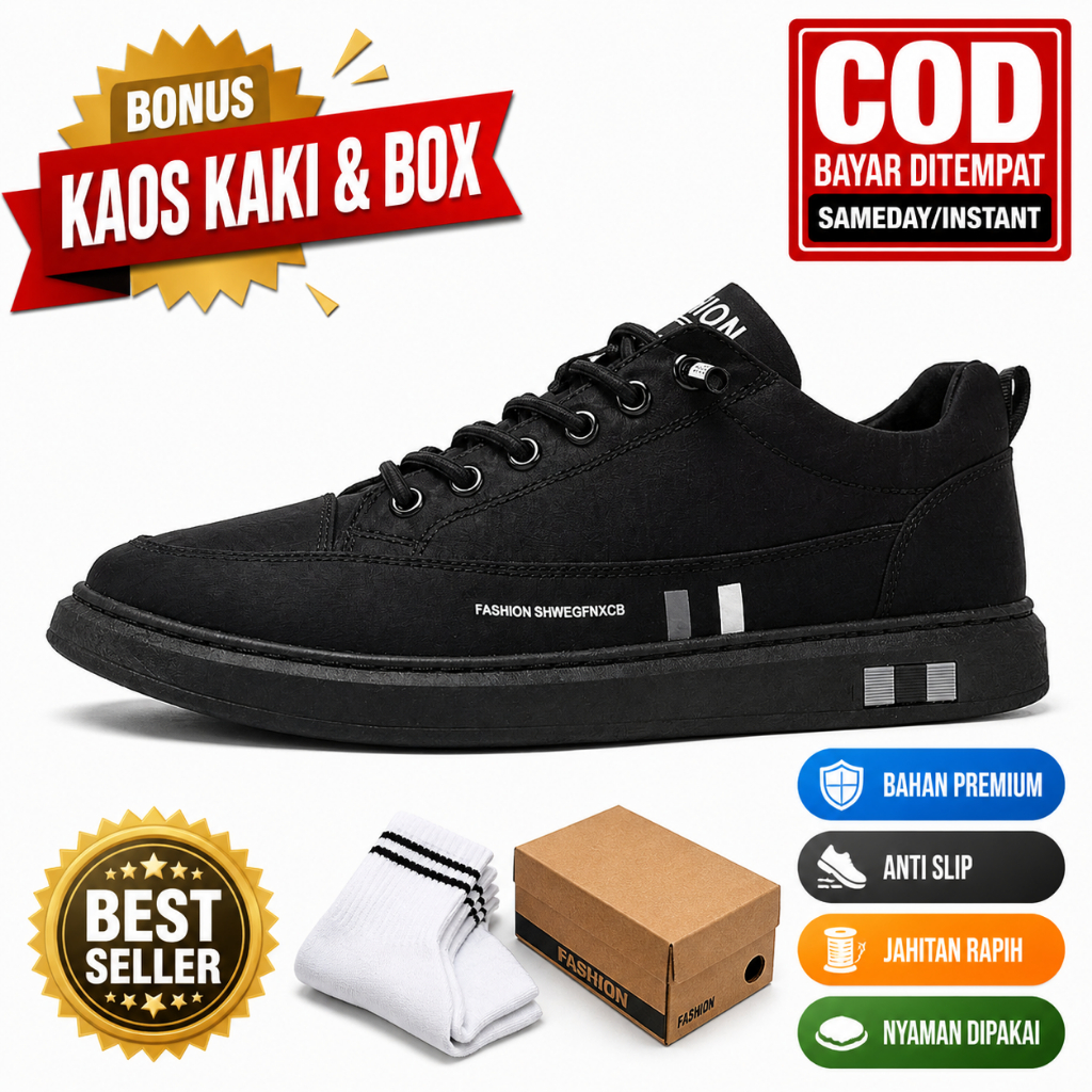 Jual SNEAKERSSHOP17 Sepatu Fashion Sneaker Can Cowok Kasual Modern ...