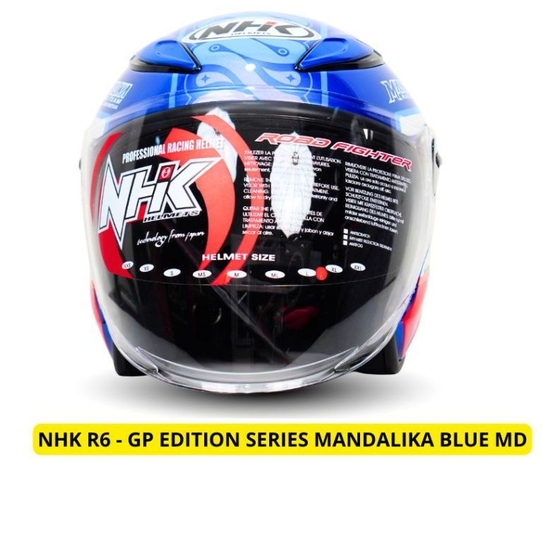 Jual Helm NHK halfface R6 Motif MANDALIKA Sirkuit Special Edition ...