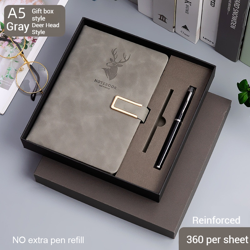 Jual Notebook Gaya Klasik Notebook Tebal Notebook A5 pena kotak hadiah ...