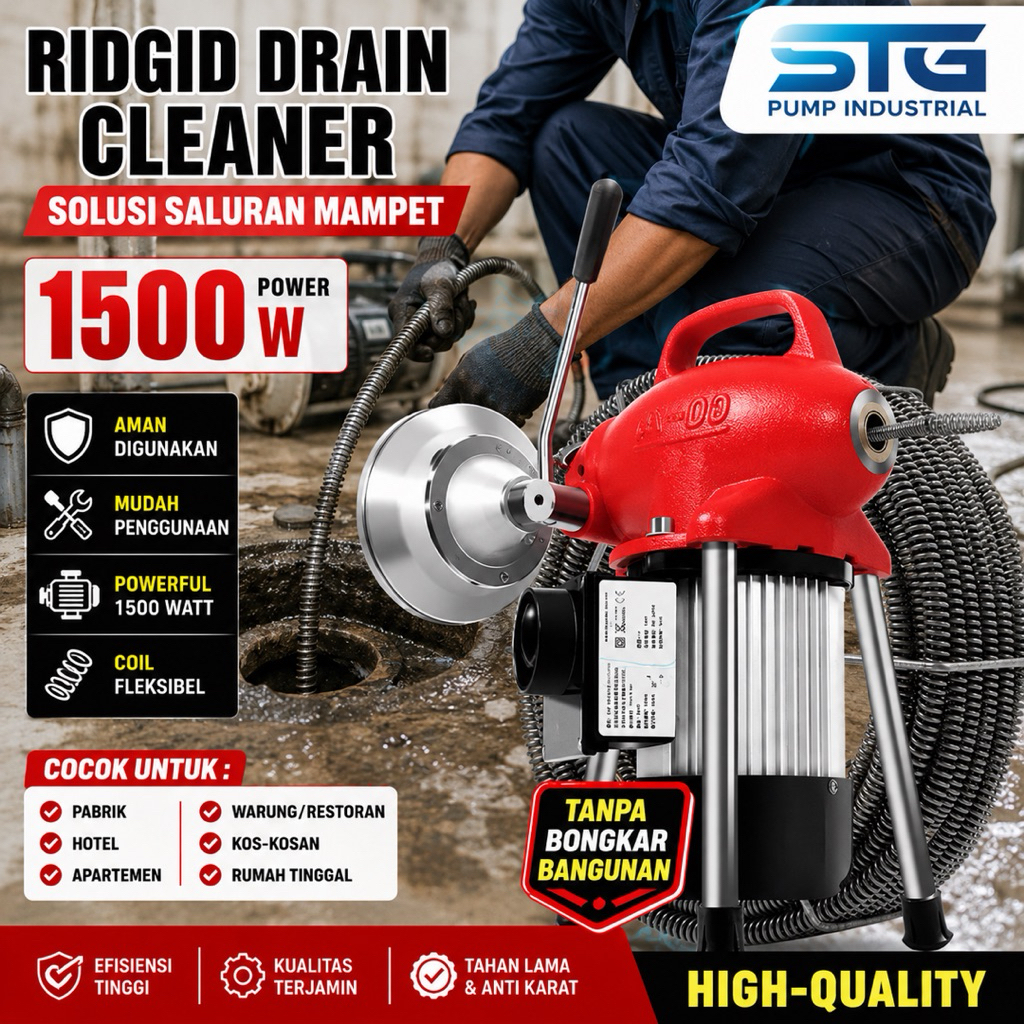Jual Mesin Bor Ridgid Drain Cleaner 2031 Pembersih Saluran Mampet 1500W ...