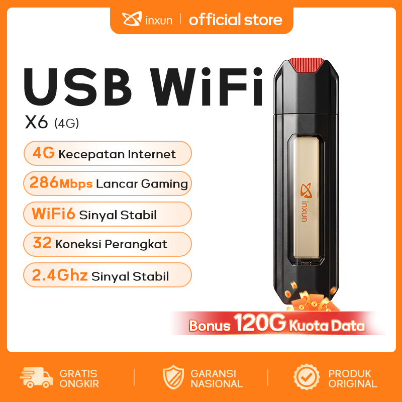 Jual COD [SAMEDAY] Bonus 120GB X6 USB Modem WIFI Support SIM card 286 ...