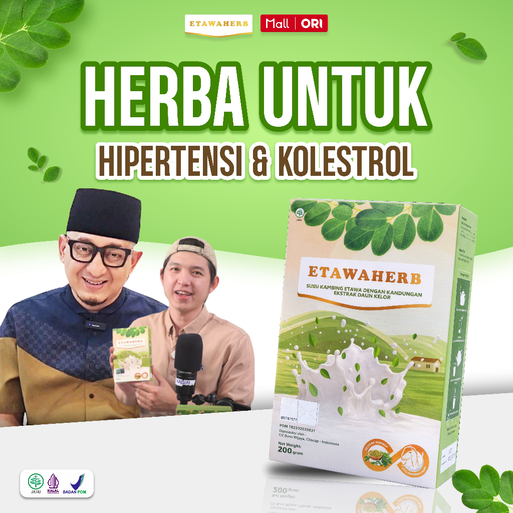 Etawaherb Susu Kambing Etawa Kelor Bantu Atasi Hipertensi & Gagal Ginjal 200g