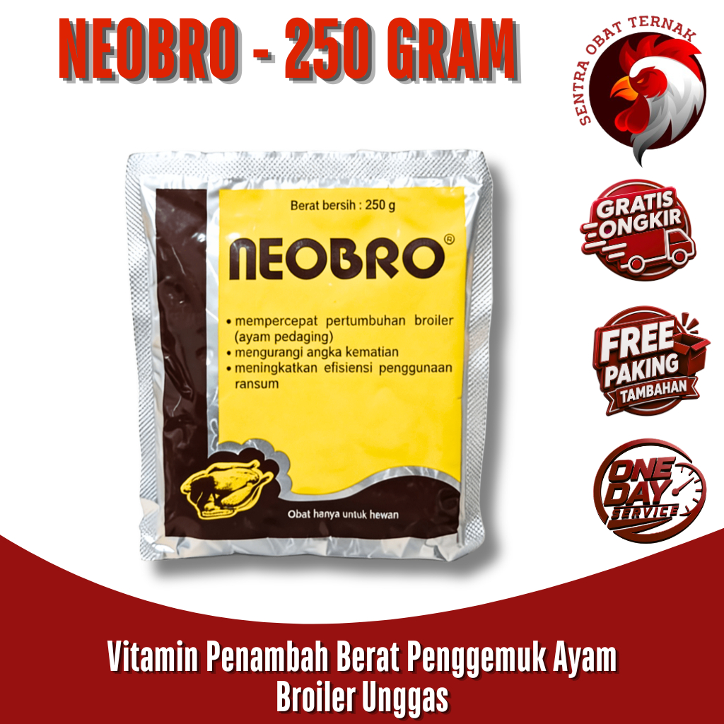 Jual NeoBro Obat Unggas 250g, Mempercepat Pertumbuhan Broiler, Efektif ...
