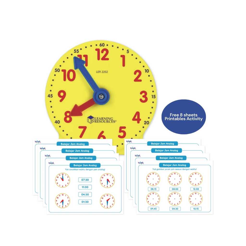 Jual Learning Resources Geared Mini-Clock Mainan Edukasi Belajar Jam ...