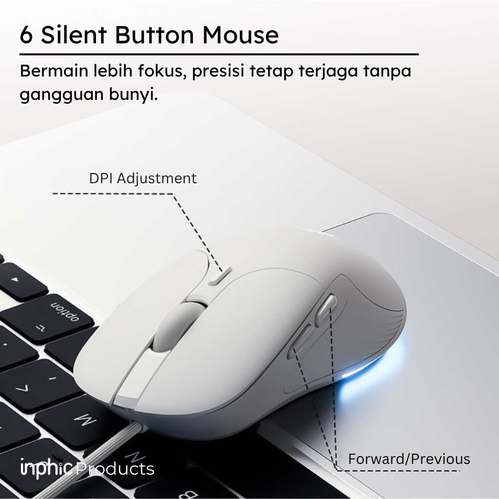 Jual Mouse Gaming Wired B2 Silent Sensor A704F 8K DPI RGB 125Hz ...