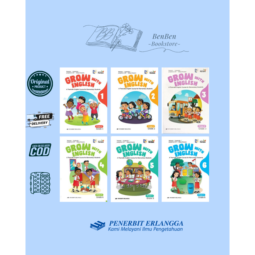 Jual Grow With English SD/MI Kelas 1 2 3 4 5 6 Kurikulum Merdeka Revisi ...