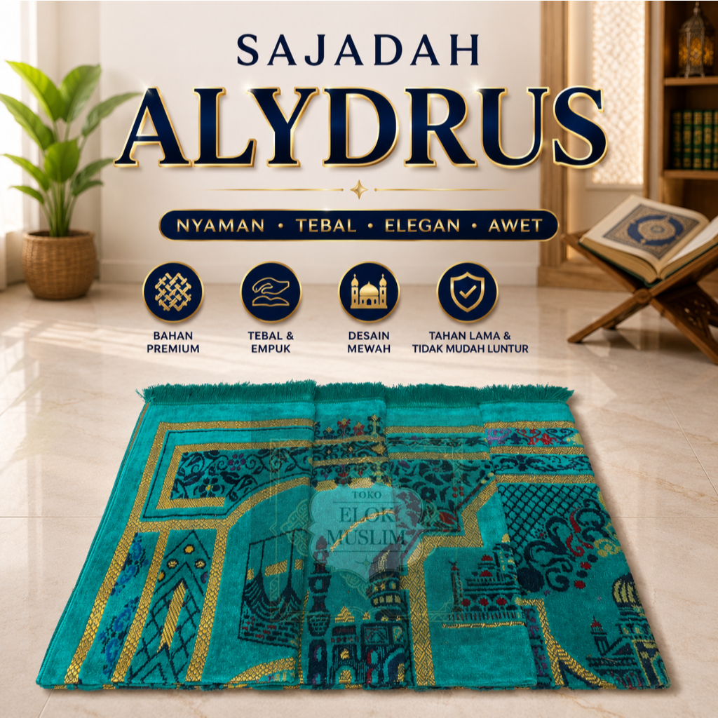 Sajadah Turki Super Spigel Turkey Multicolor Ukuran Besar 70x110 cm Haji Umrah terbaru