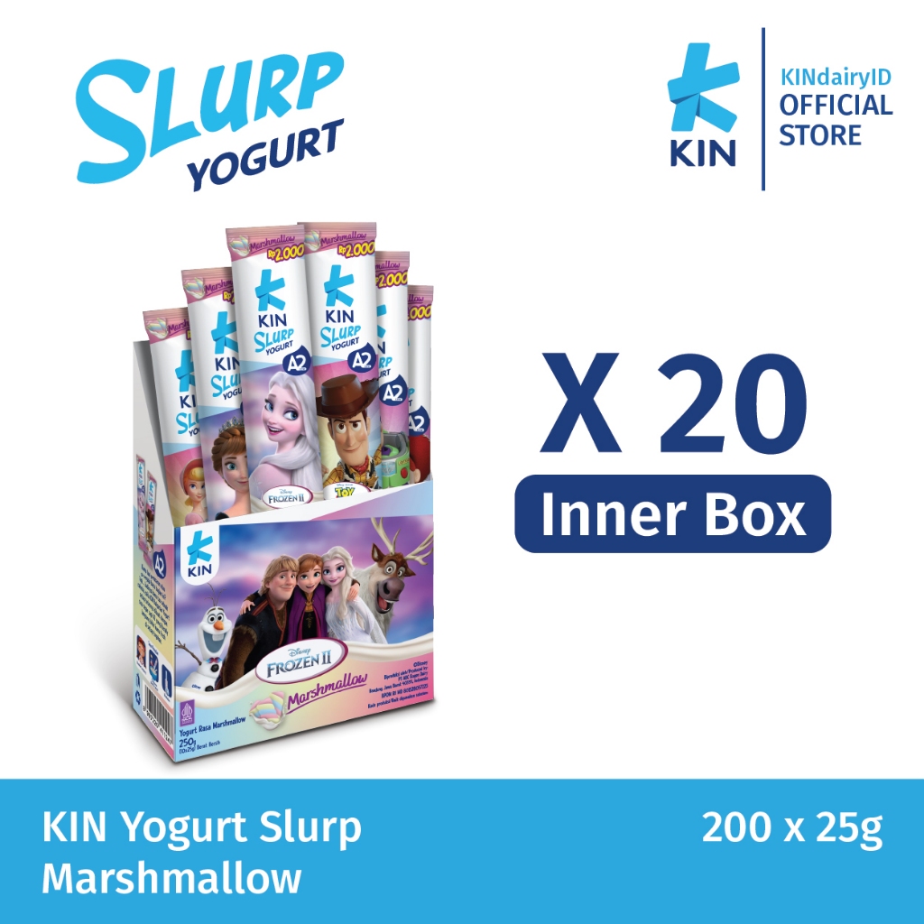 Jual KIN Bulgarian Yogurt Slurp Marshmallow 25gr - 1 Carton | Shopee ...