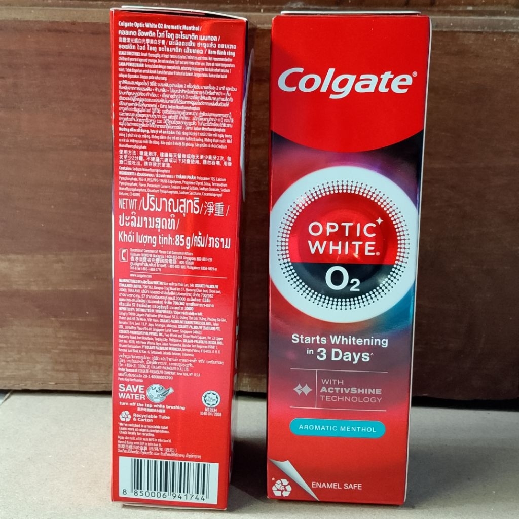 Jual colgate optic white 2 peach osmanthus 85g active oxygen whitening ...