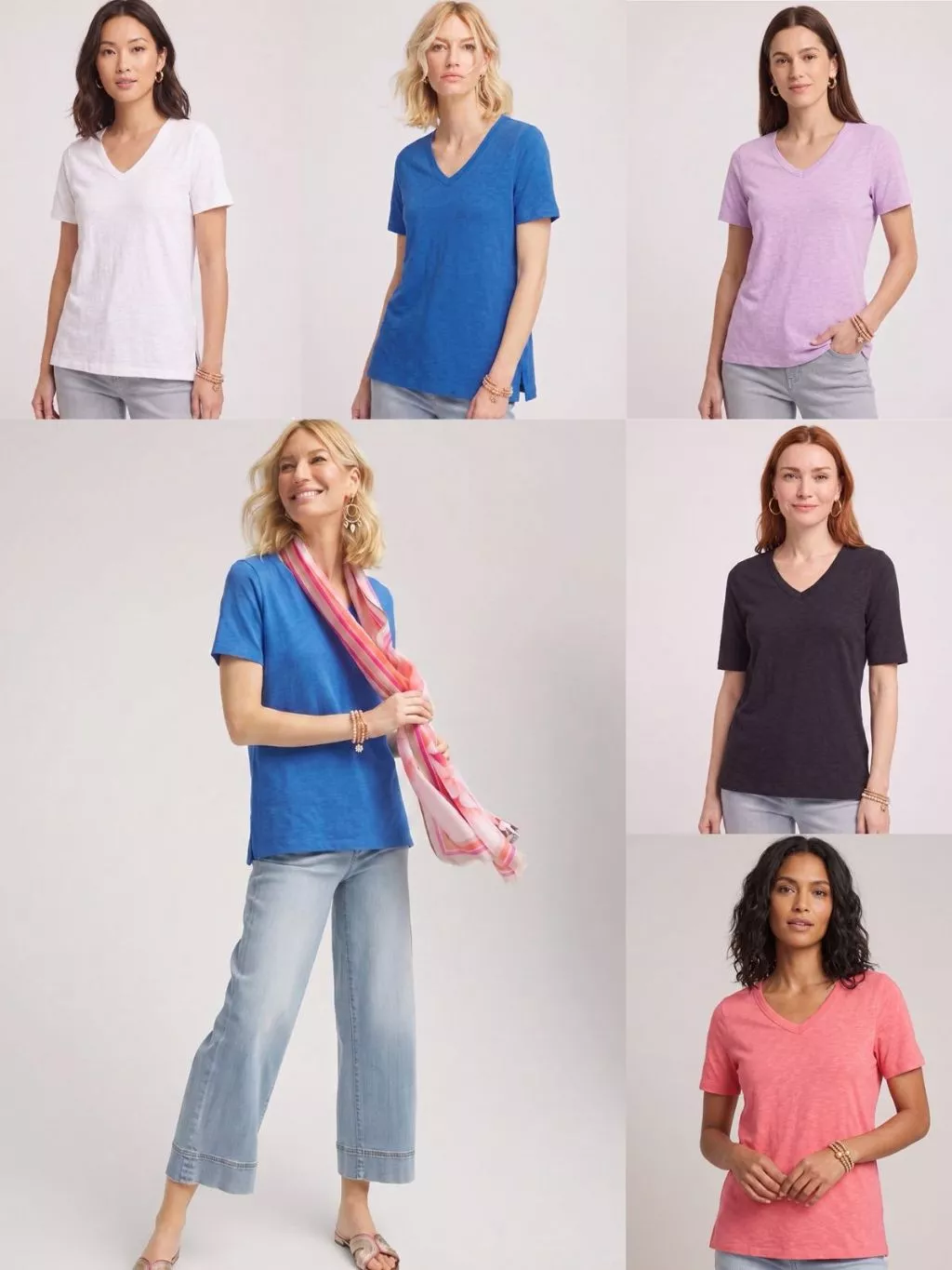 Kaos Lengan Pendek Wanita CHC Cotton-Slub V-Neck Ultimate Tee - 2403