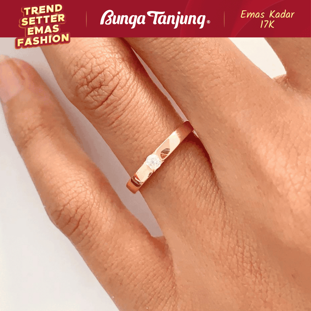 Jual CINCIN NIKAH SABINA WEDDING RING - EMAS 17K - BUNGA TANJUNG GOLD ...