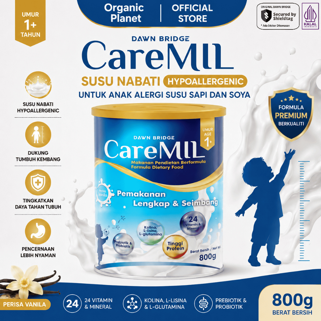 Jual CareMIL 800gr - Plant Milk / Susu Nabati HYPOALLERGENIC Rasa Enak ...