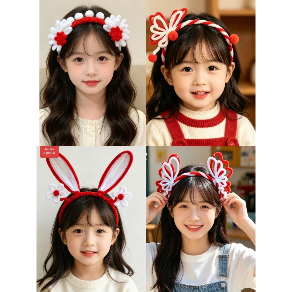Bando Merah Putih / Bando Kemerdekaan 17 Agustus / Bando Kawat Bulu