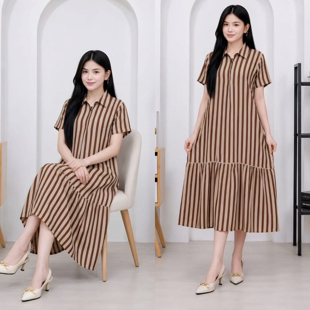 Daster Motif Salur Rayon - Busui Friendly 4