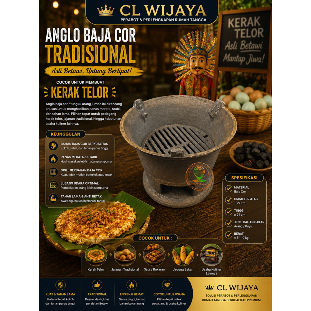 Jual Anglo Besi Baja Cor Diameter 26-31 Cm | Shopee Indonesia