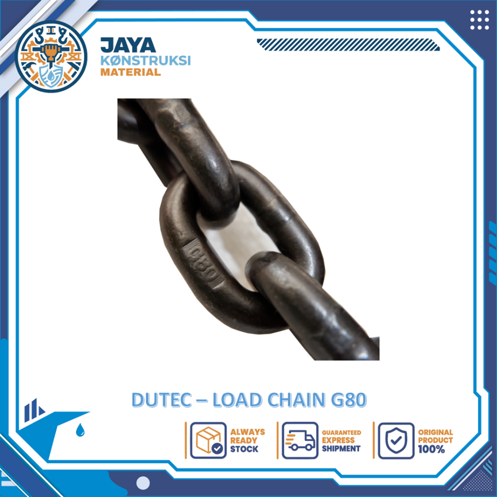 Jual Rantai Rante Besi Baja Load Chain / Rantai Baja G80 8mm Katrol ...
