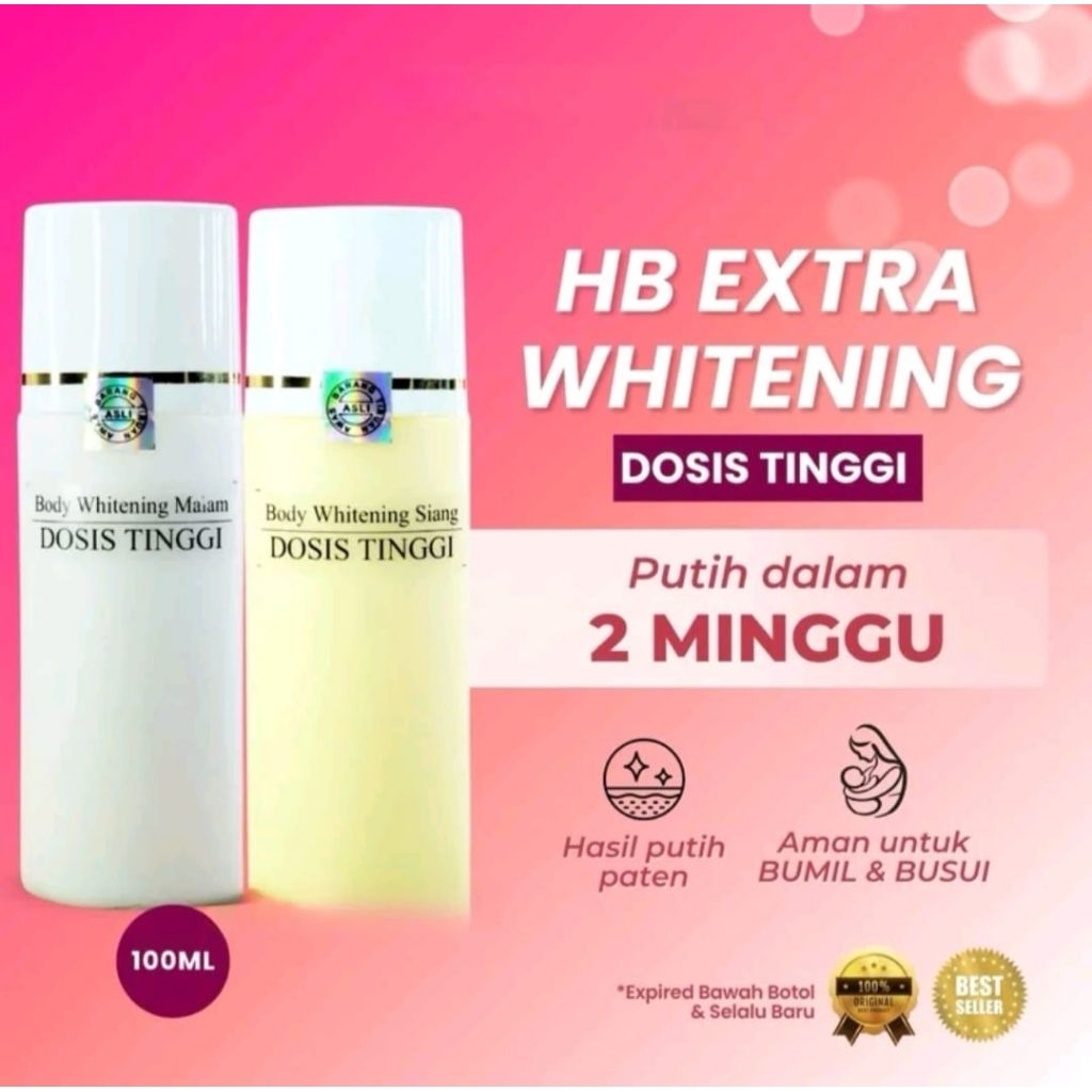 Jual [ORIGINAL] HB EXTRA WHITENING DOSIS TINGGI HANDBODY WHITENING ...