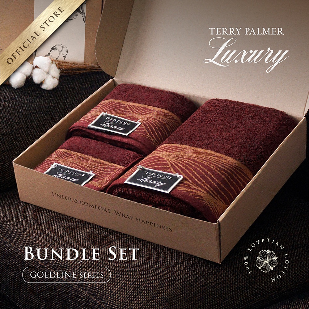 Handuk Terry Palmer Luxury - Goldline / Bundling Paket Handuk 3 Ukuran