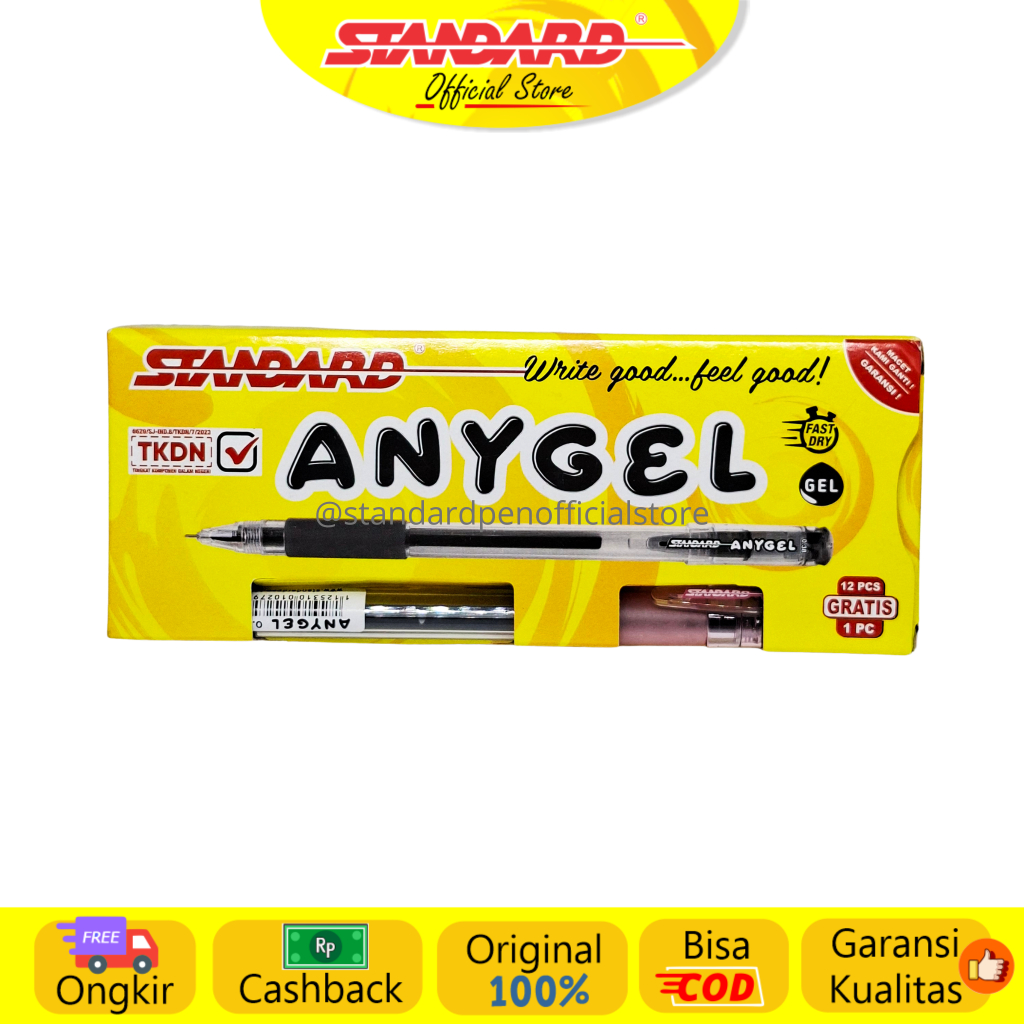 Standard - Pulpen Any Gel 0.38 ( Alat Tulis / Pen / Ballpoint / Pena ) (2)
