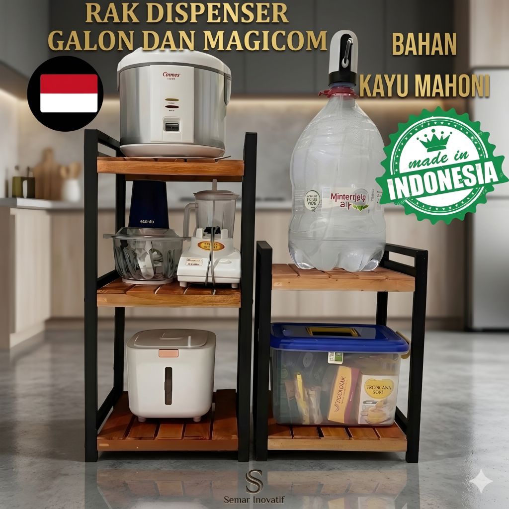 Jual Full Finishing Rak Susun Kayu Minimalis Serbaguna / Rak Galon ...
