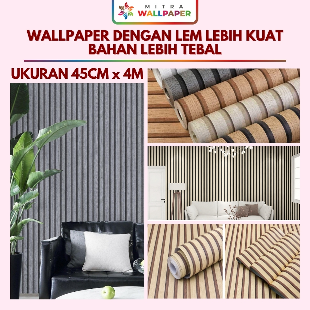 Wallpaper Panel Elegan Walpaper Dinding Ruang Tamu Minimalis Motif Terbaru Stiker Motif Panel 3D