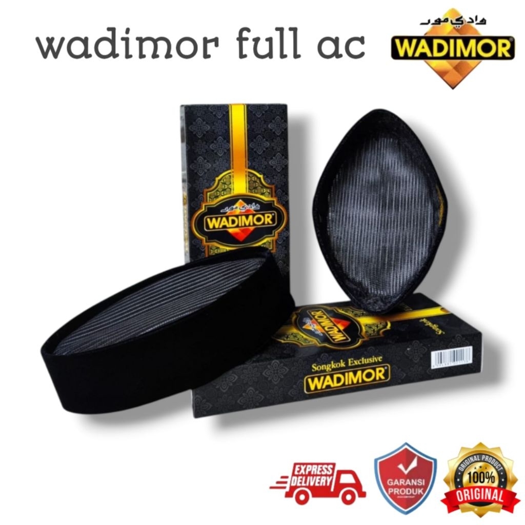 Peci Hitam Wadimor Full Ac | PECI SONGKOK WADIMOR | Kopiah Wadimor Anak Dewasa Tinggi 6 7 8 9 10Cm