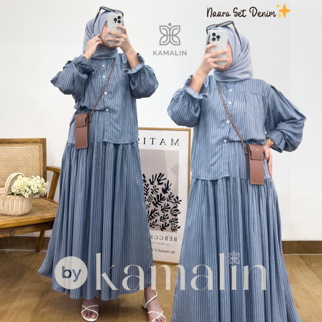 Jual Setelan Rok Wanita Kekinian One Set Rayon Premium Jumbo One set ...