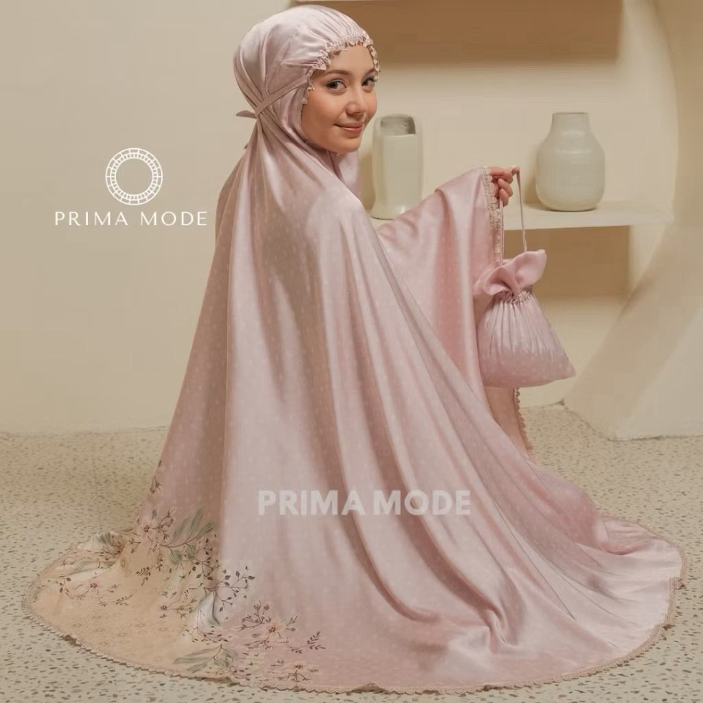 PRIMA MODE - Mukena Dewasa Sutra Silk Motif Renda 2in1 Miraya Series