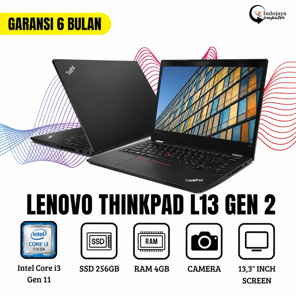 Jual Laptop Lenovo ThinkPad L13 Gen 2 Core i3 Gen 11 RAM 4GB SSD