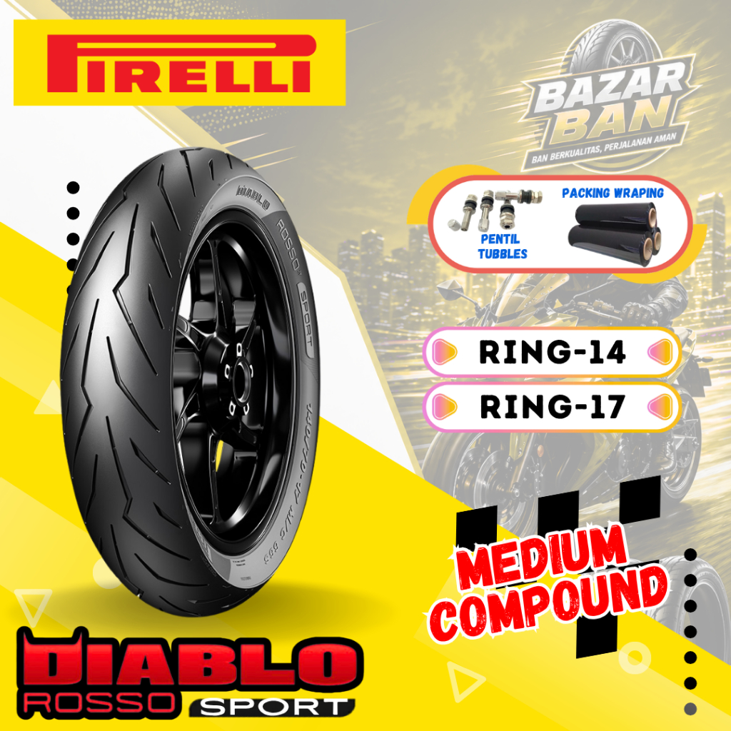Jual (PRODUKSI TERBARU) BAN PIRELLI DRS RING 14 17 / BAN PIRELLI MEDIUM ...