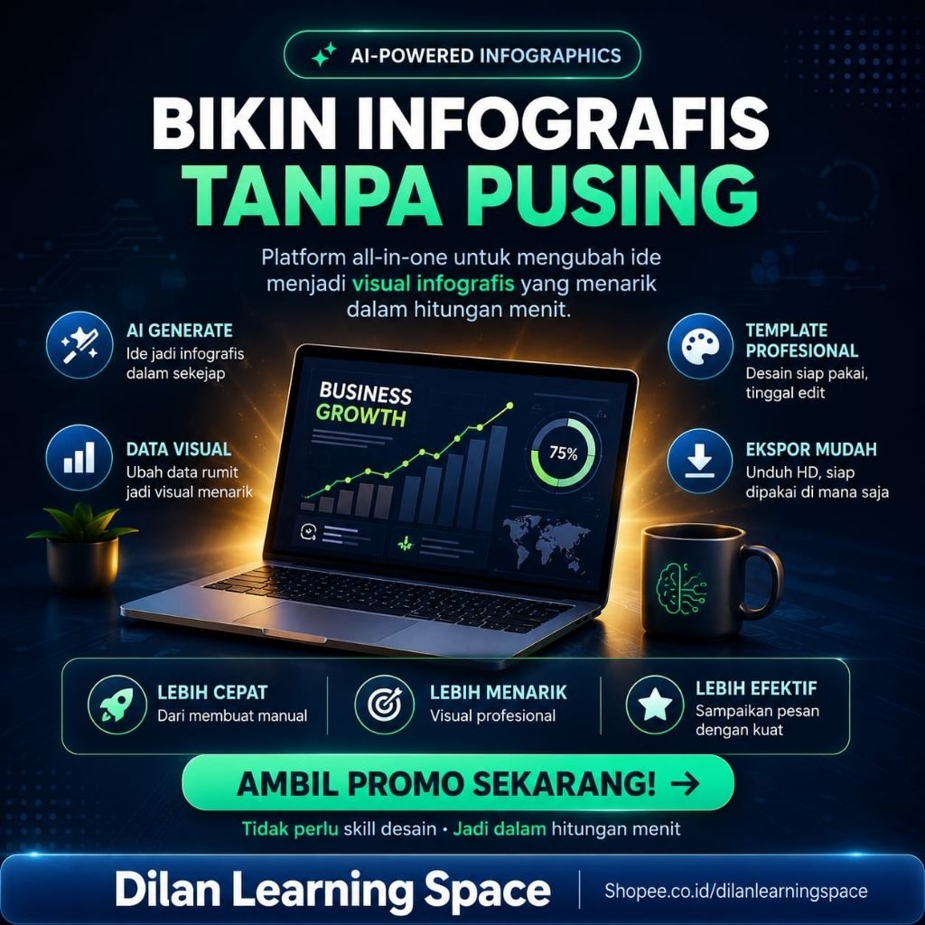 AI Auto InfoGraphis - Platform all-in-one untuk membuat visual dan video infografis Mama Digital