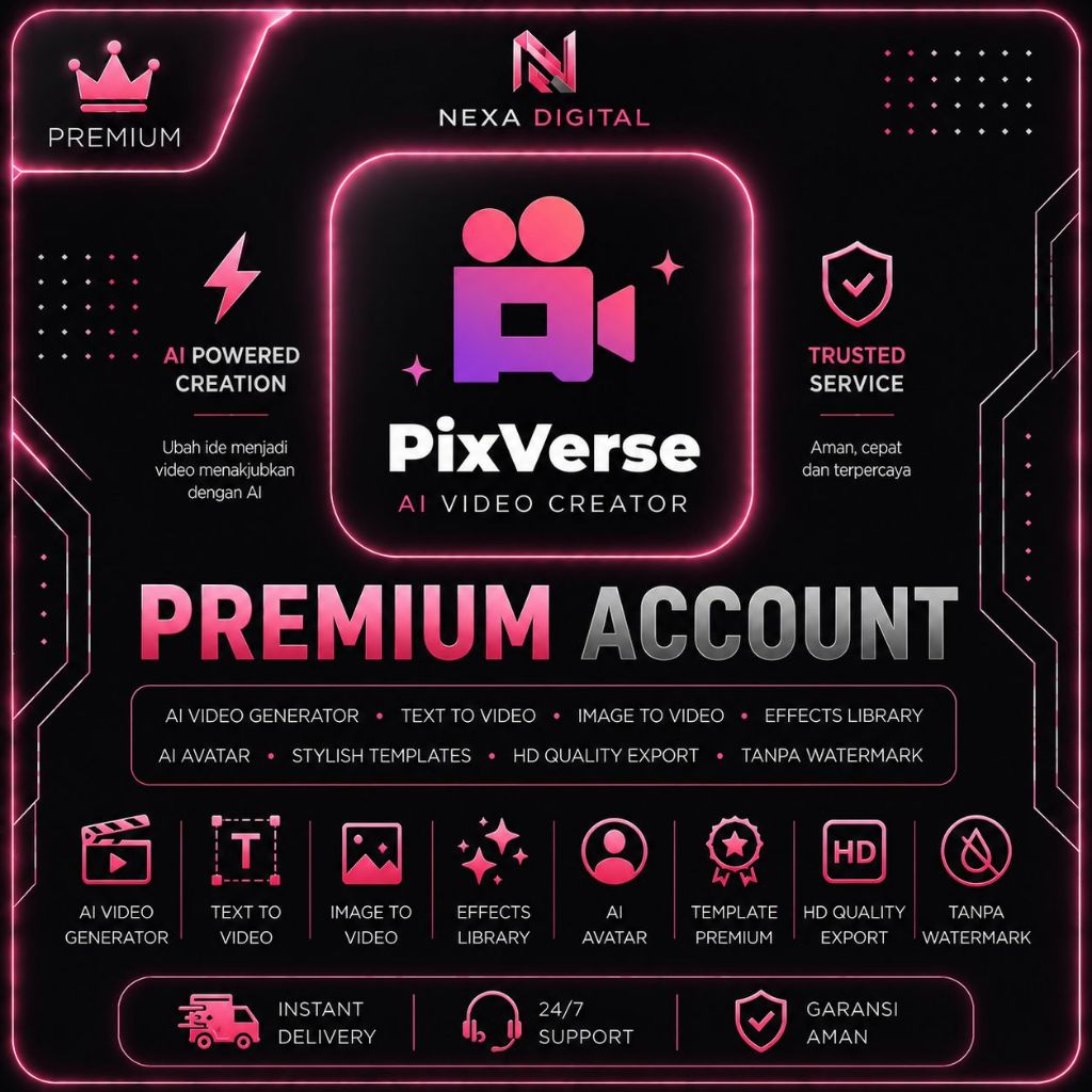 PixVerse Ai Standard Plan Premium 1 Tahun Privaate