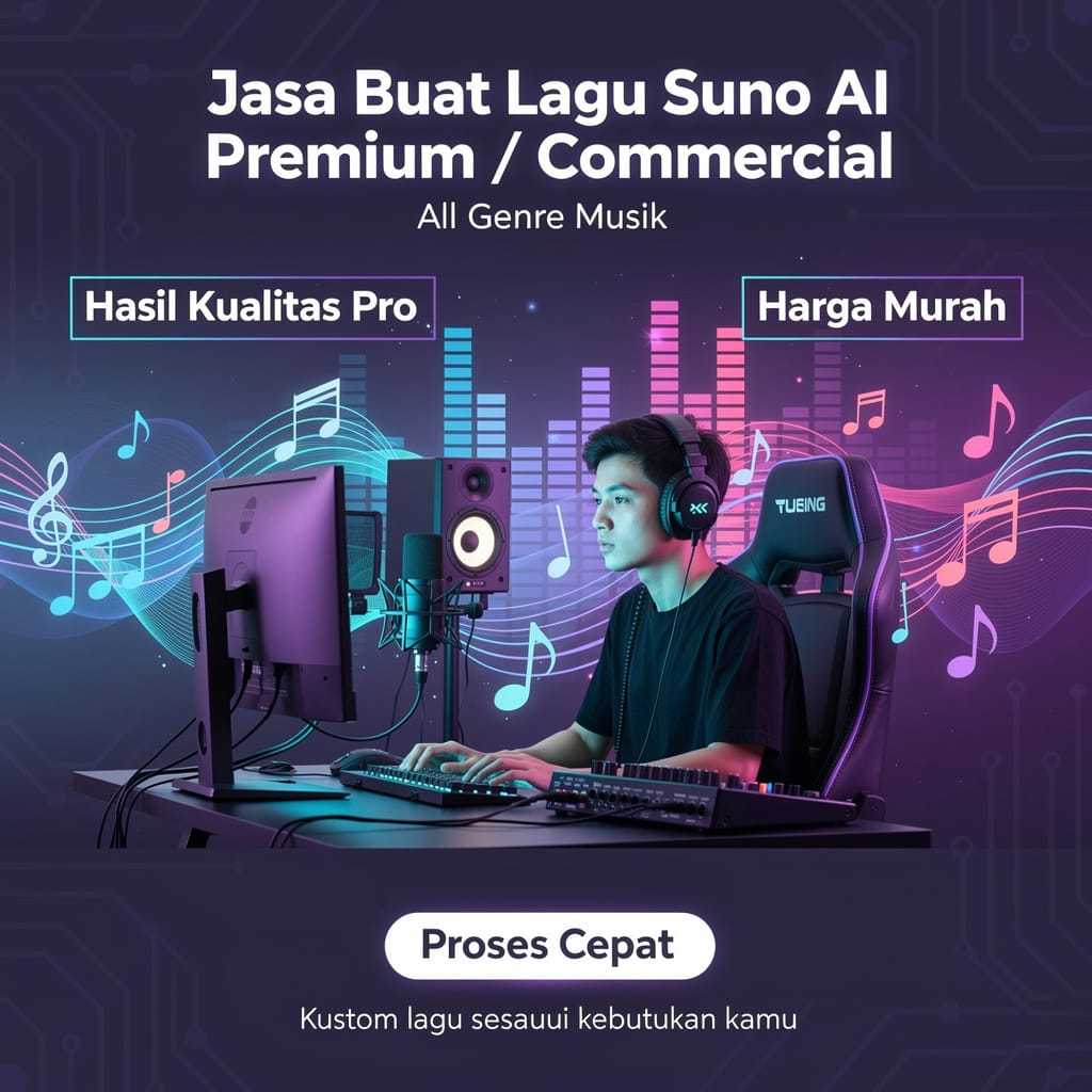 Suno Ai Premium V.5.5 - Jasa buat LIRIK LAGU & Instrument