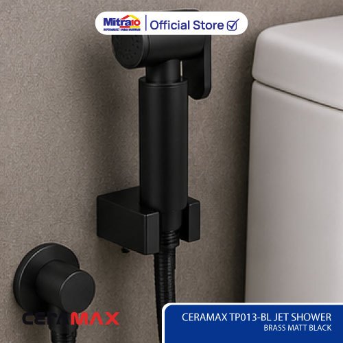 Jual Jet Shower Washer Semprotan Toilet Ceramax TP013-BL Kuningan Hitam ...