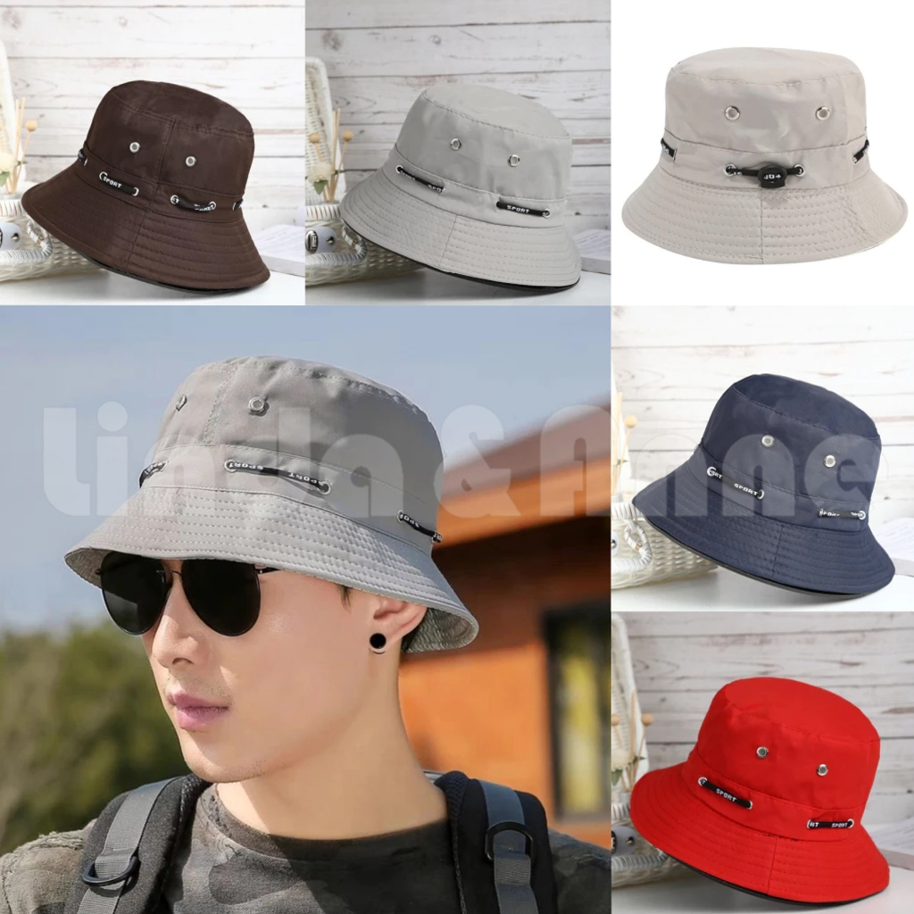 Jual Topi Gunung Rimba Tali Hiking Hutan Camping Hat - Topi Bucket ...