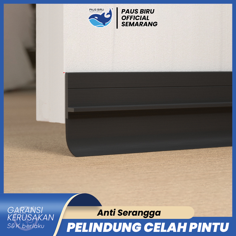 Paus Biru - Penghalang Debu dan Serangga PVC Silikon Penutup Celah Bawah Pintu Bahan Karet Seal