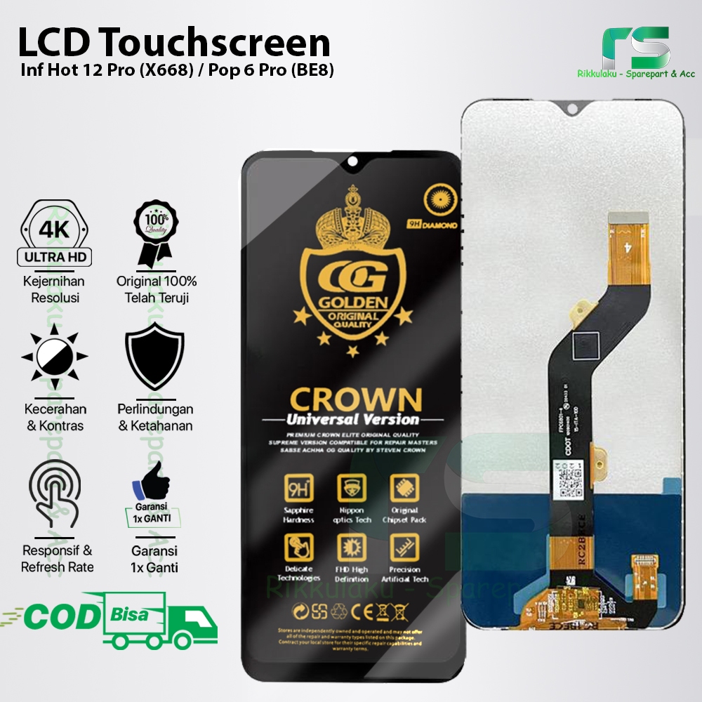Jual LCD Touchscreen Infinix Hot 12 Pro (X668) / Pop 6 Pro (BE8 ...