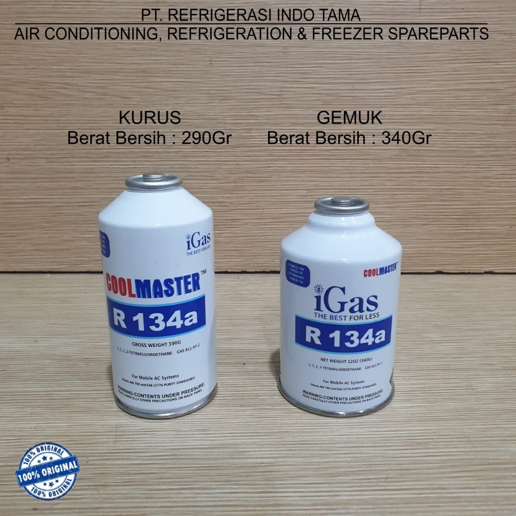 Jual iGas Coolmaster R134A 290Gr + 340Gr / Refrigerant R 134A - R134 A ...