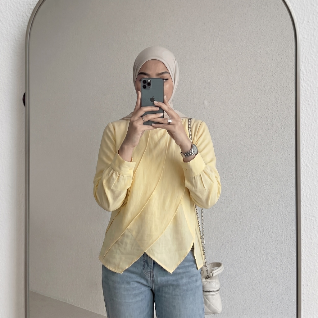 Luna Blouse Atasan Wanita Layering Lengan Panjang