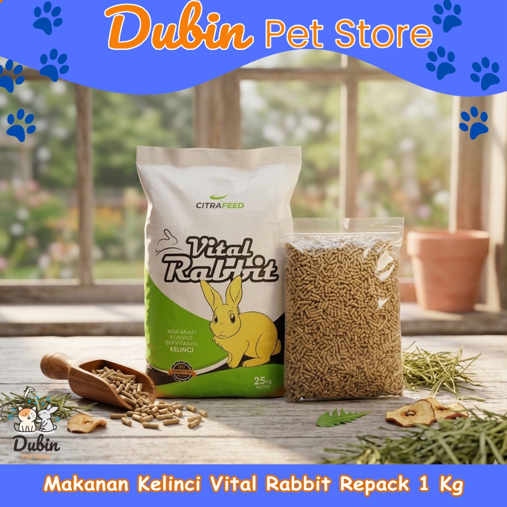 Jual Makanan Pelet Kelinci Vital Rabbit 1 kg | Shopee Indonesia