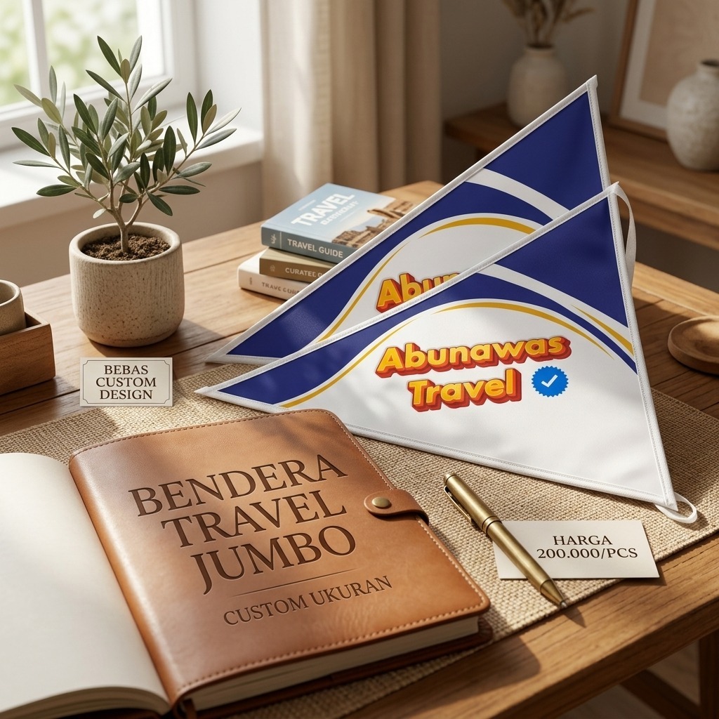 Jual Bendera Travel Jumbo Custom Ukuran & Desain - Bendera Tour Guide ...