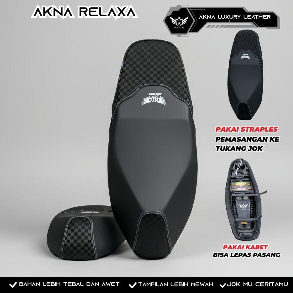 Sarung Jok Motor Akna Relaxa Kulit Pelindung Jok Vario Beat PCX Nmax Scoopy Mio Aerox  supra