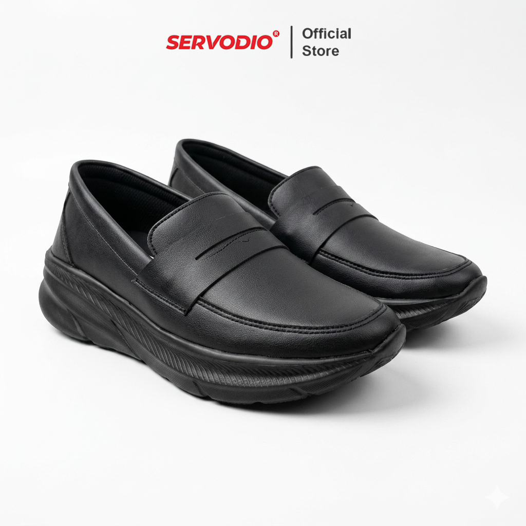 Jual Servodio Kalingga Full Black - Sepatu Slip On Pria Wanita Casual ...