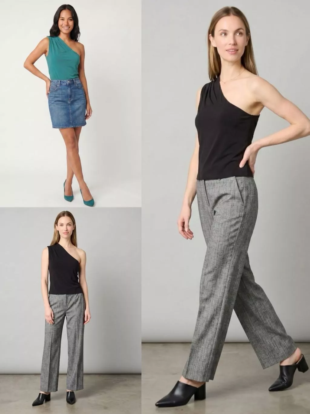 Atasan Wanita WTH Womens Asymmetrical Neck Sleeveless Blouse - 2477