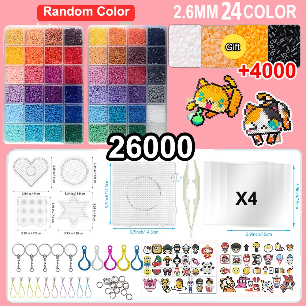 Jual DIY Perler Beads Manik-manik Sekering Kit Mainan 5mm 2.6mm