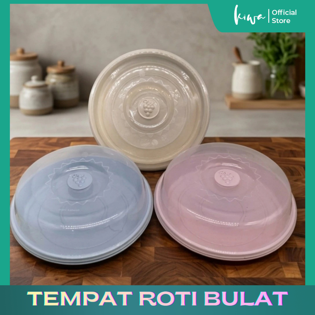 Jual Tempat Roti Bulat Luxury Kue Cake Wadah Penyimpanan Ikan Sayur ...